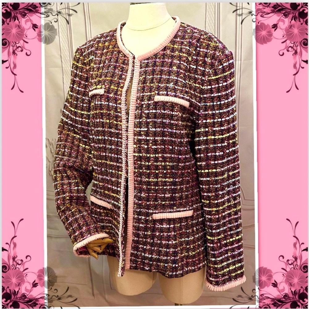 Collarless Tweed Fundamental Things blazer (EUC)